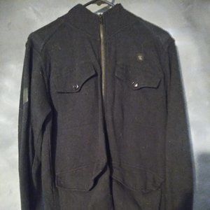 Black zip up hoodie with many pockets